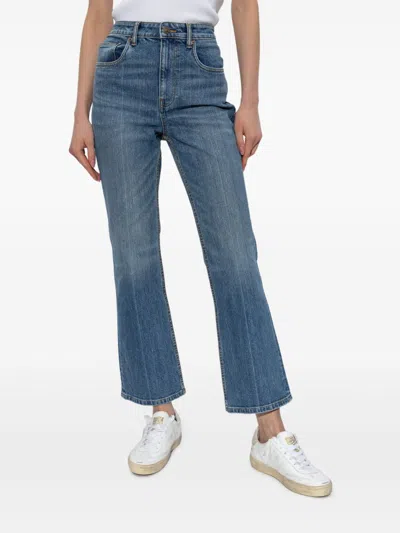 Tory Burch Cropped Pants In Blue