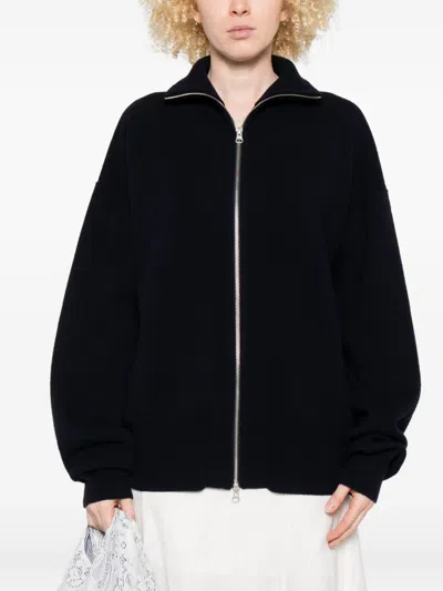 Extreme Cashmere Tes Long-sleeved Minimalist Pullover Sweater In Blue