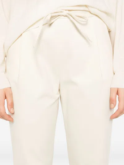 Fabiana Filippi Pleated-detail Drawstring Trousers In White
