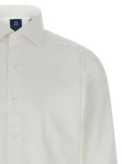 Finamore 1925 Timeless White Button-down Shirt With Structured Collar In Multi