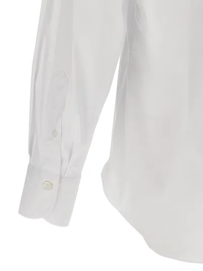 Finamore 1925 Timeless White Button-down Shirt With Structured Collar In Multi