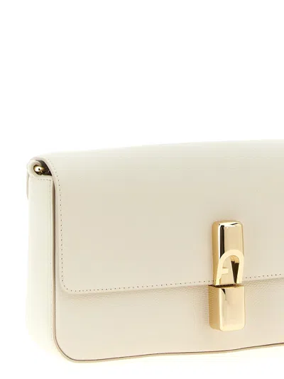 Furla Iride Small Cream Leather Crossbody Bag In White