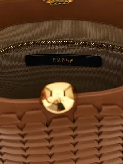 Furla ' Sfera Soft' Mini Bucket Bag In Brown