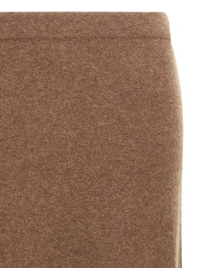 Max Mara Dorina Cashmere-blend Skirt In Gray