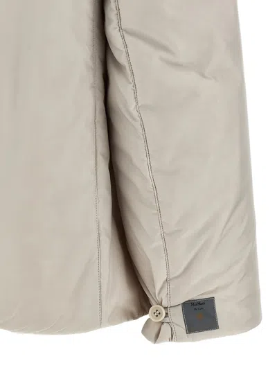 Max Mara The Cube 'greenh' Down Jacket In Gray