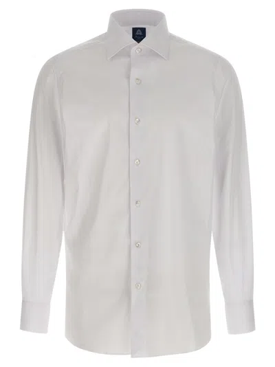 Finamore 1925 Timeless White Button-down Shirt With Structured Collar In White