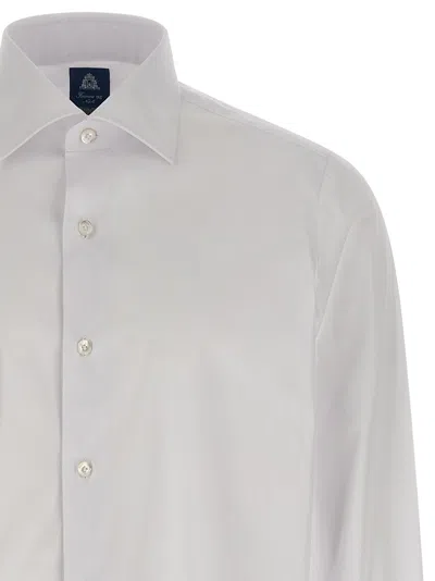 Finamore 1925 Timeless White Button-down Shirt With Structured Collar In White