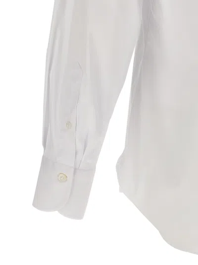 Finamore 1925 Timeless White Button-down Shirt With Structured Collar In White