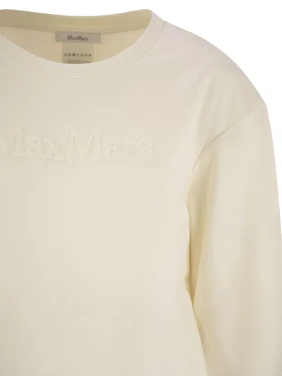 Max Mara Berma Silk And Cotton Sweatshirt In White