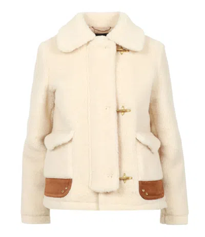 Fay Coats Cream In Neutral