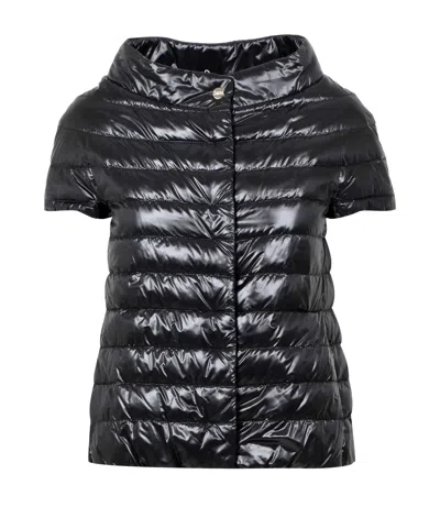 Herno Emilia Ultra-light Down Cape In Black