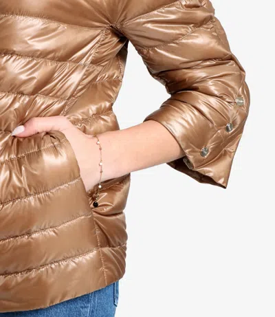 Herno Coats Camel In Brown