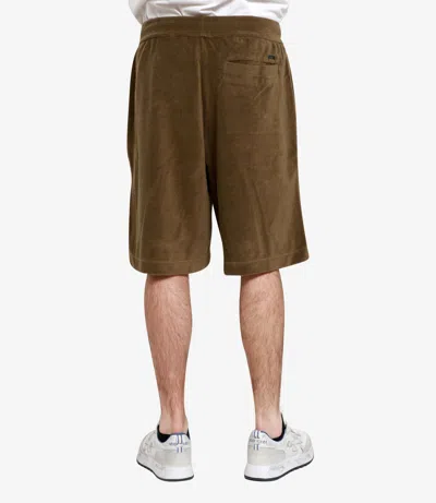 Herno Drawstring Terry Shorts In Brown