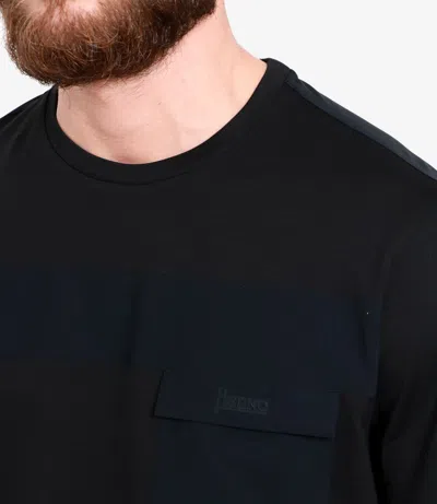 Herno Logo-debossed T-shirt In Black
