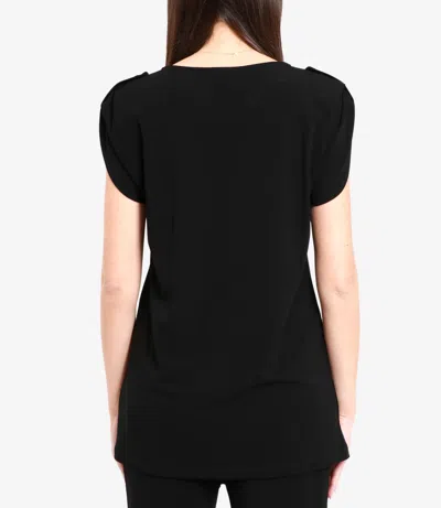 Fay Relaxed Fit Short-sleeved Blouse In Black