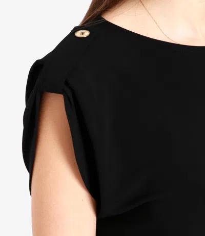 Fay Relaxed Fit Short-sleeved Blouse In Black