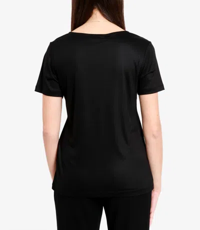 Fay Basic Short Sleeve Round Neck T-shirt In Black