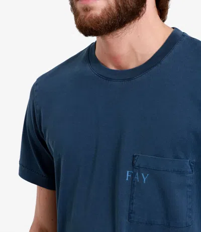 Fay T Shirts And Polos Blue In Blue