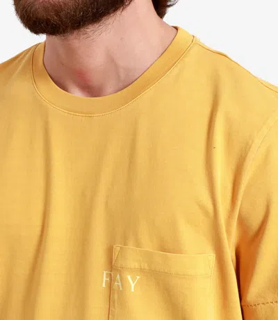 Fay T-shirts And Polos Dark Yellow In Yellow