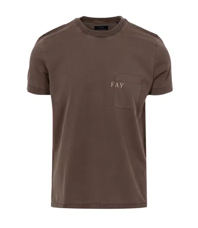 Fay T Shirts And Polos In Brown