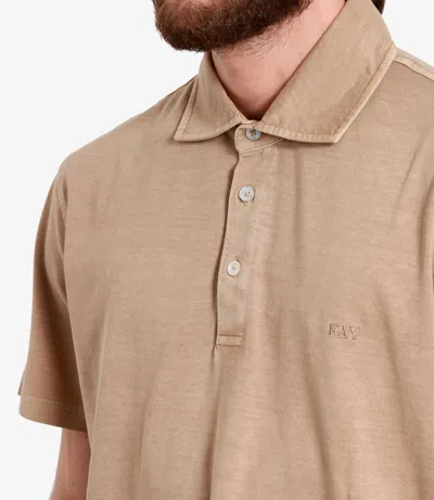 Fay T-shirts And Polos In Brown