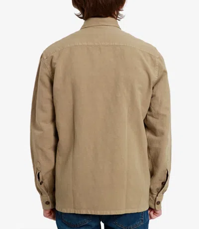 Fay Overshirt Canvas Over Fit Shirt In Brown