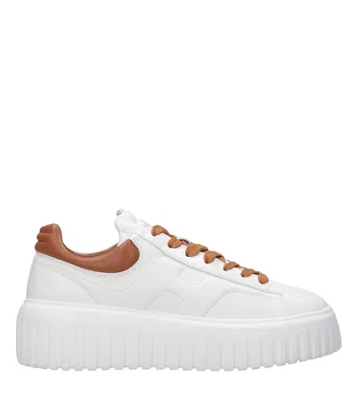 Hogan H-stripes Low-top Leather Sneakers In Multi