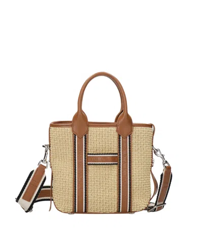 Hogan Script Shopping Bag In Brown