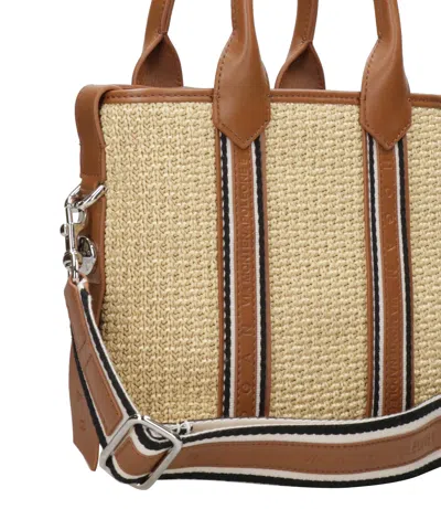 Hogan Script Shopping Bag In Brown
