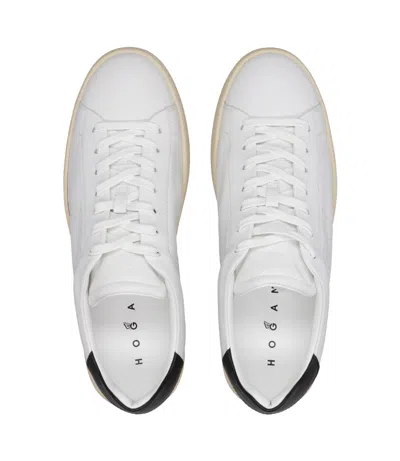 Hogan Perforated Leather Sneakers In White