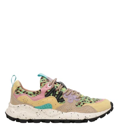 Flower Mountain Sneakers Beige In Multi