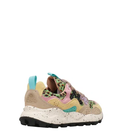 Flower Mountain Sneakers Beige In Multi