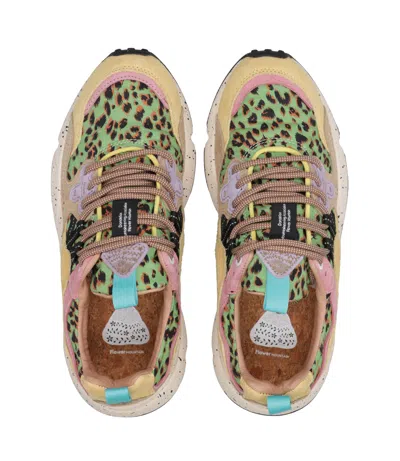 Flower Mountain Sneakers Beige In Multi