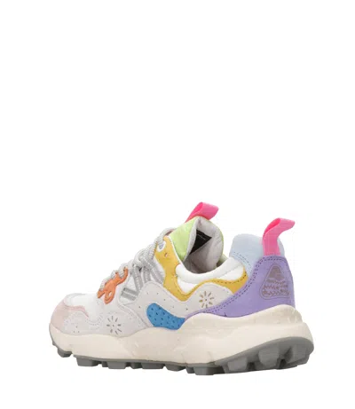 Flower Mountain Multicolored Suede And Technical Fabric Sneakers In Multi