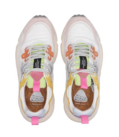 Flower Mountain Multicolored Suede And Technical Fabric Sneakers In Multi