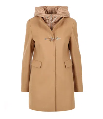 Fay Toggle Coat In Brown