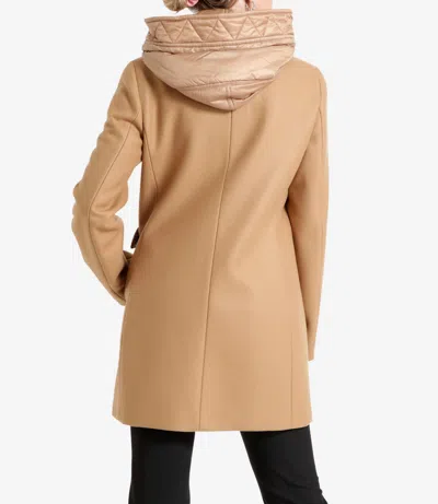 Fay Toggle Coat In Brown
