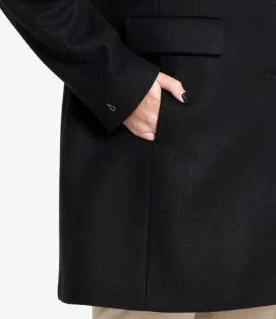 Fay Toggle Coat In Wool Cloth In Black