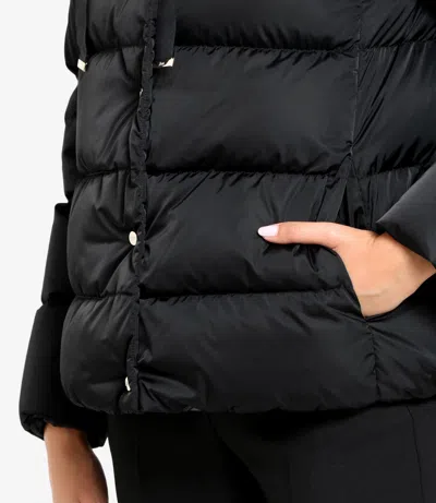 Herno Lightweight Puffer Jacket With High Collar In Black