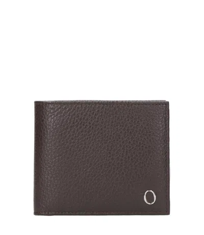 Orciani Hammered-leather Wallet In Black