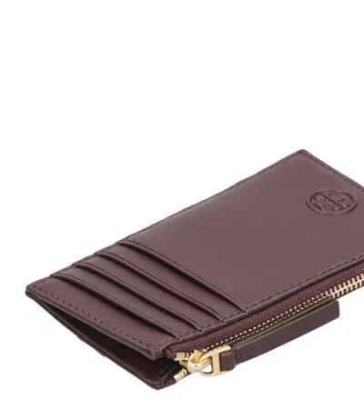 Tory Burch Fleming Soft Wallet In Burgundy
