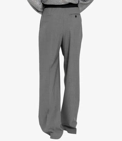Msgm Trousers Grey In Gray