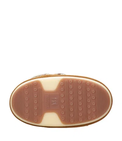 Moon Boot Logo Printed Shearling Lace-up Boots