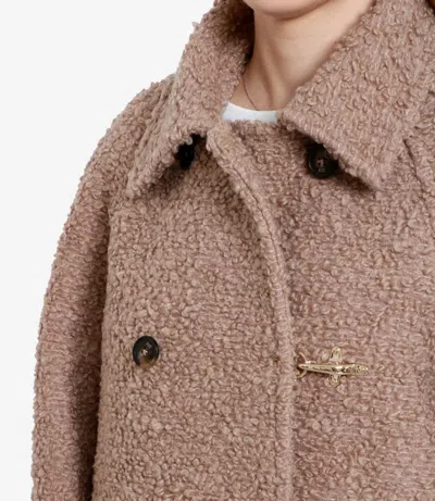 Fay Shearling Coat In Pink