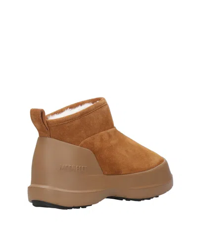 Moon Boot Luna Low Suede Leather Ankle In Brown