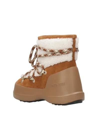 Moon Boot Luna Low Shearling And Suede Snow Boots