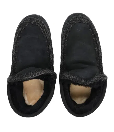 Mou Eskimo Jogger Glitter Logo Sneaker In Black