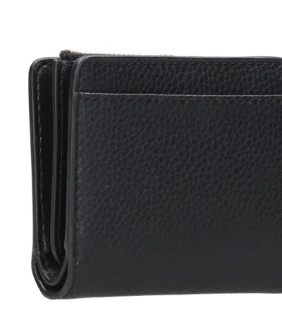 Michael Michael Kors Michael By Michael Kors Black Leather Wallet In Black