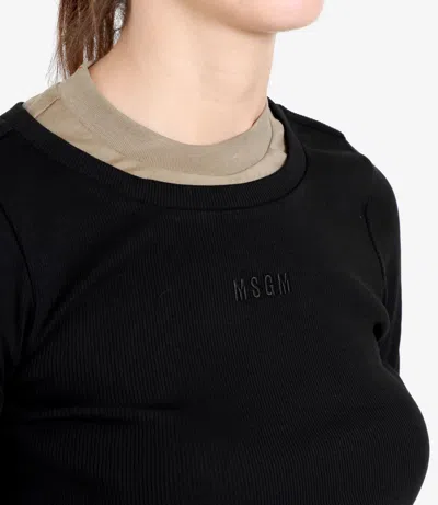 Msgm T Shirts And Polos In Black