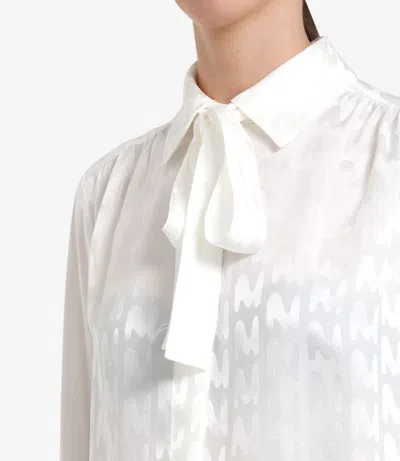 Msgm Shirts White In White